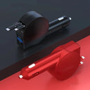 Adaptador de coche retráctil de carga rápida 3 en 1