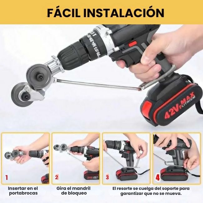 DrillCutPro™ - Adaptador de corte de metal para taladro