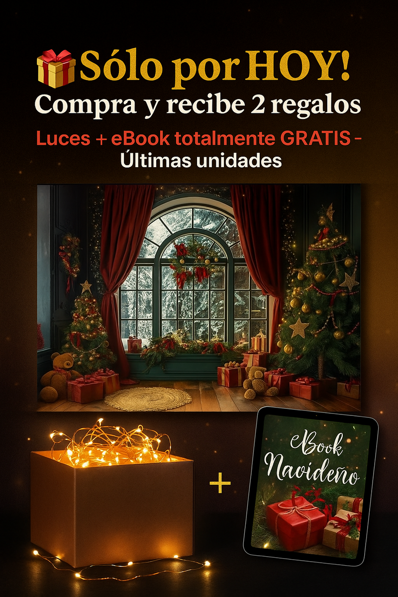 Fondo Navideño 3D + 2 Regalos Exclusivos