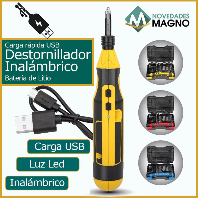 KIT DE DESTORNILLADOR ELECTRICO RECARGABLE