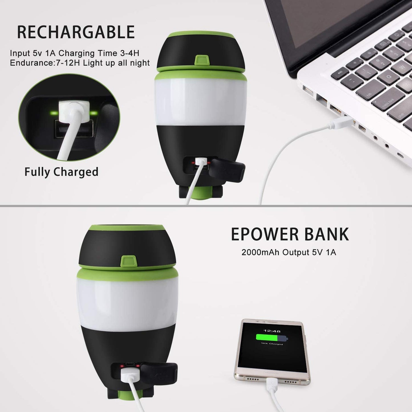 LINTERNA POWER BANK  ¡La Linterna 3 en Uno!