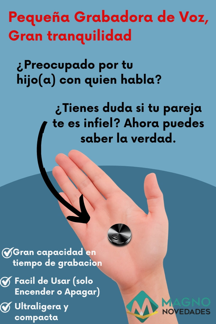 Mini Grabadora Magnética  Espía Magno Grab®